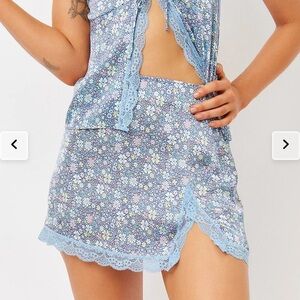 Frankie’s Bikinis Silk & Lace Skirt